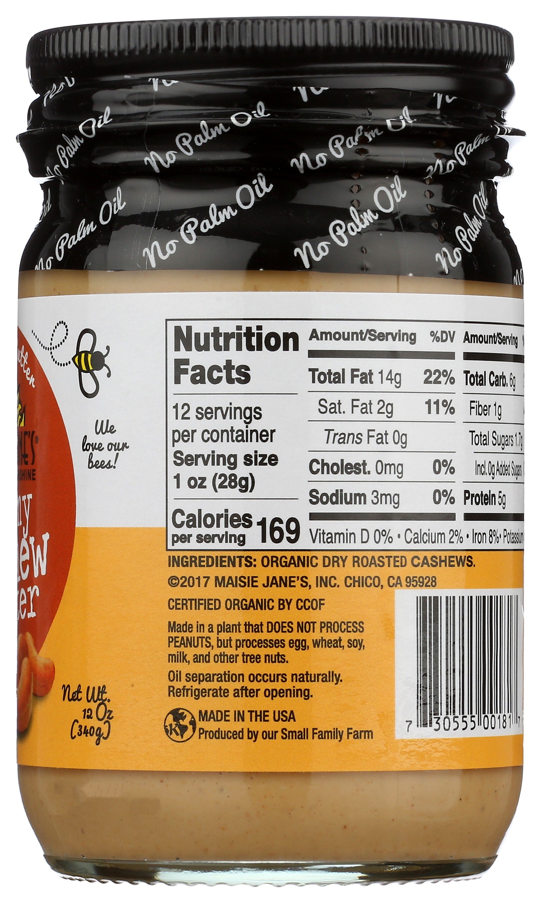 Picture of Maisie Jane's Organic Creamy Cashew Butter