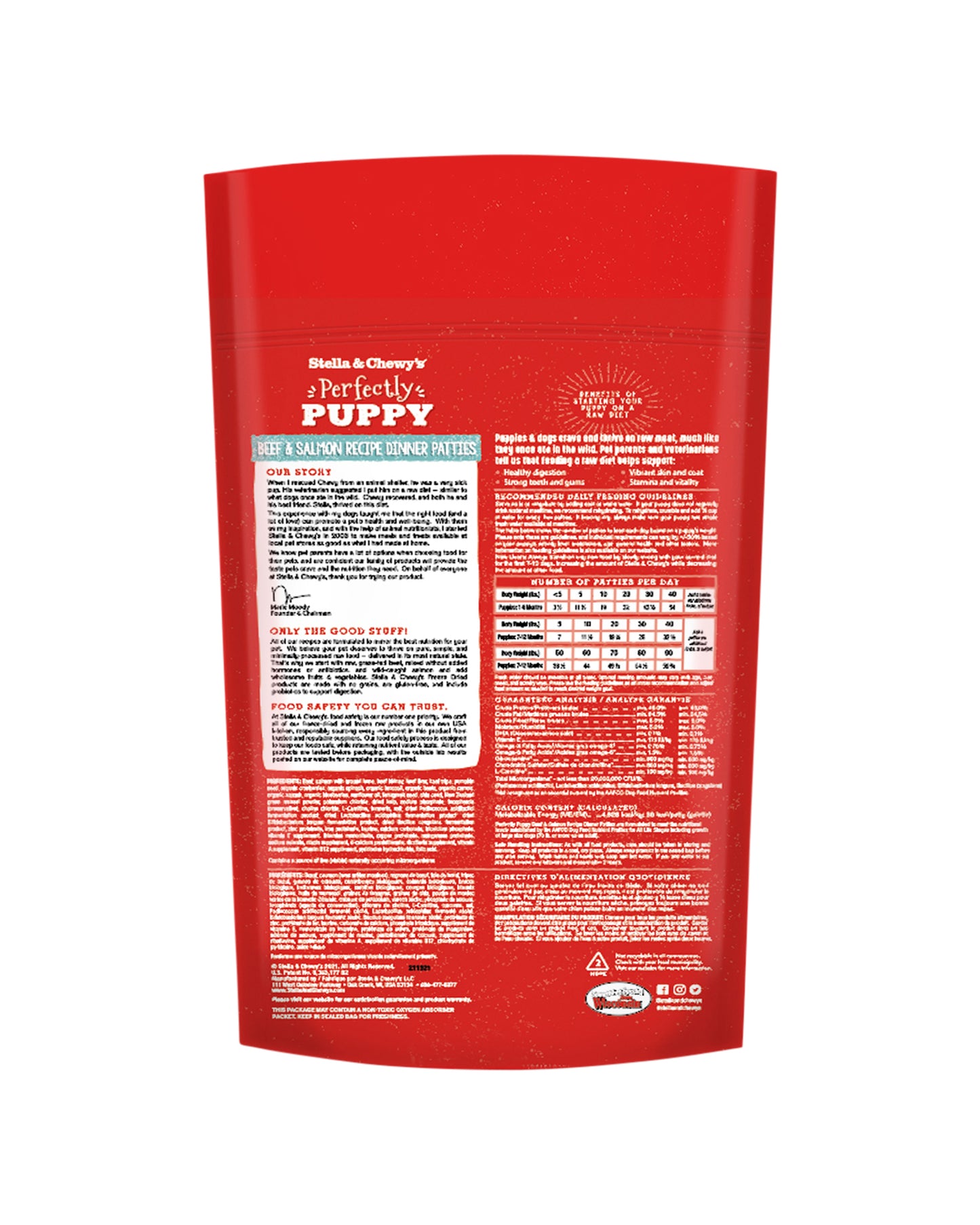 Stella & Chewy's Beef & Salmon Patties Freeze-Dried Raw Puppy Food