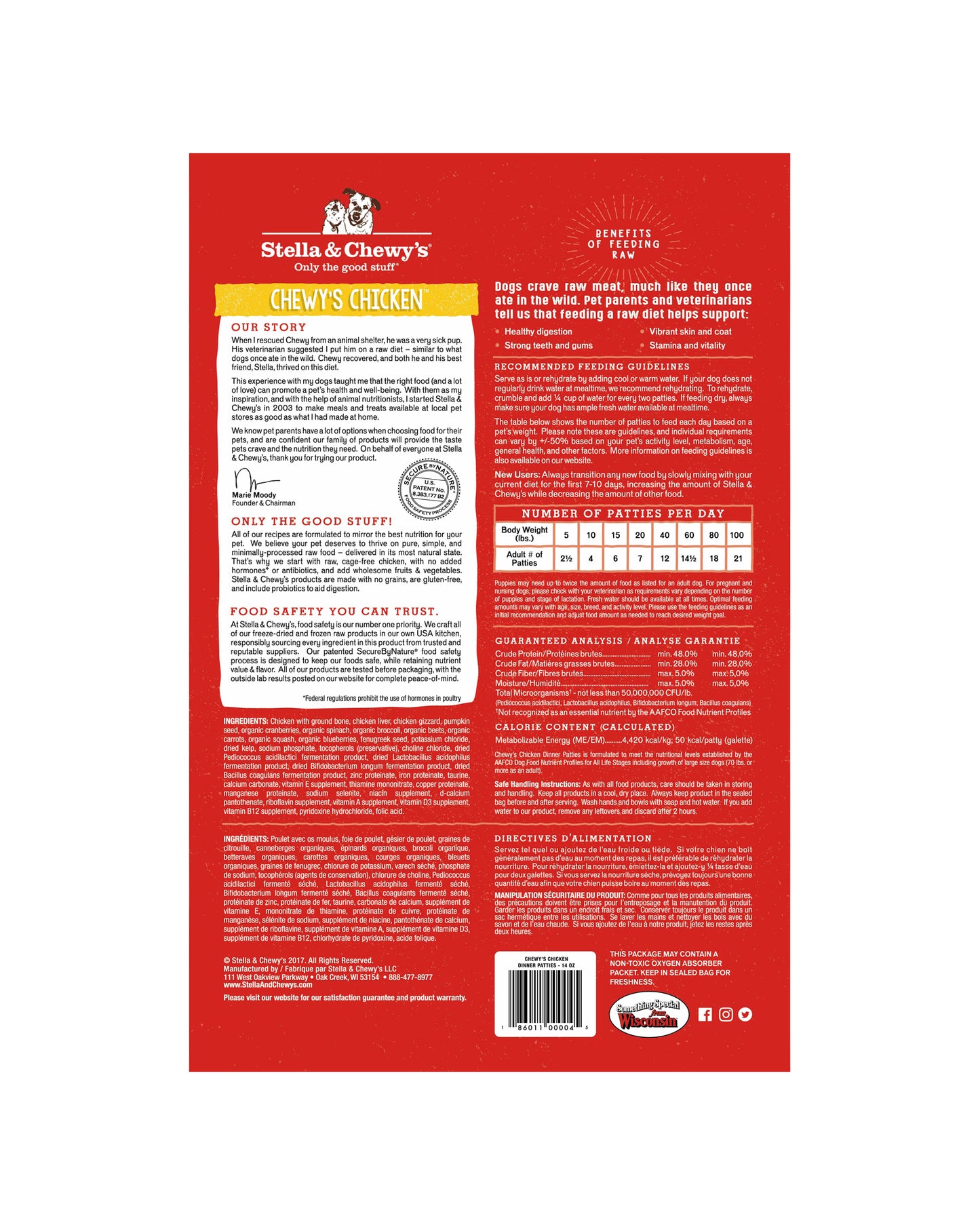 Chicken Patties Freeze-Dried Raw Dog Food