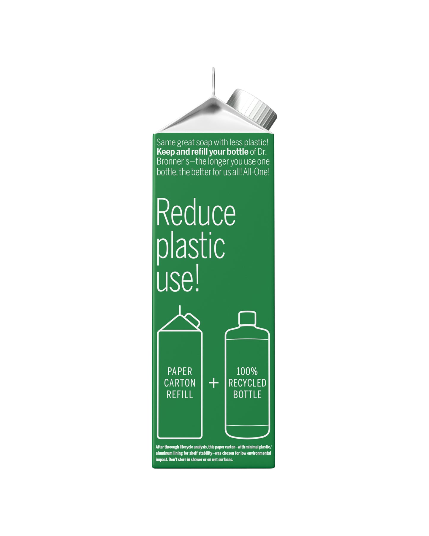 Picture of Dr. Bronner's Almond Pure-Castile Liquid Soap Refill Carton