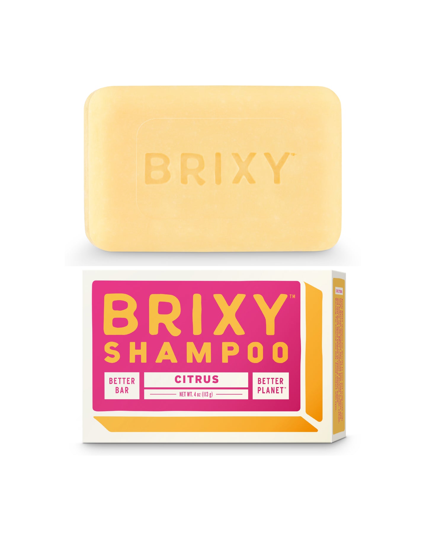 The front of BRIXY Balancing Shampoo Bar