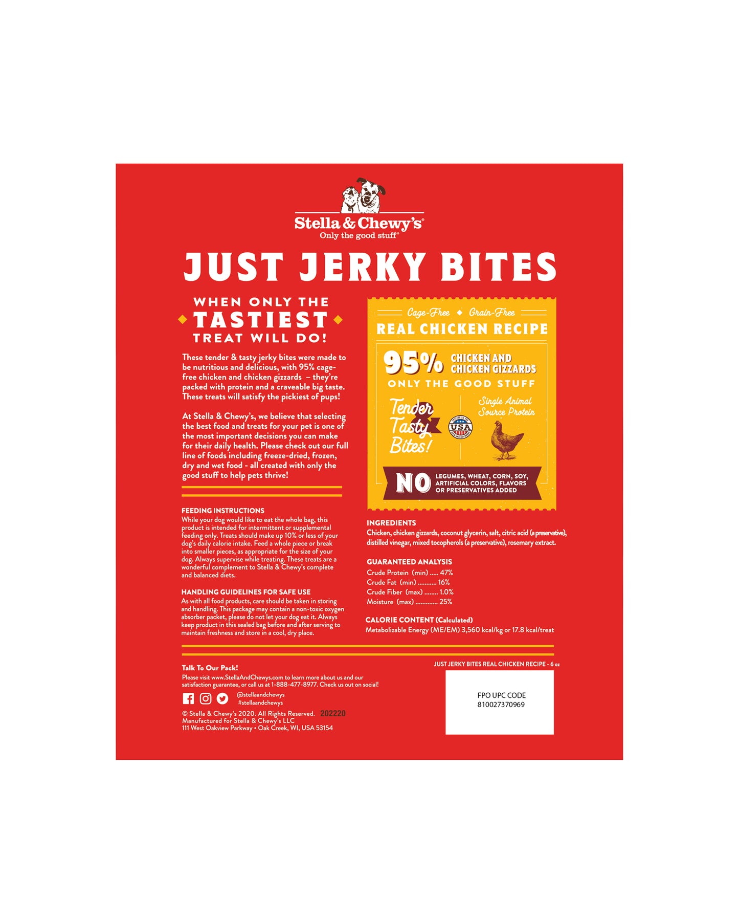 Chicken Just Jerky Bites Dog Treats
