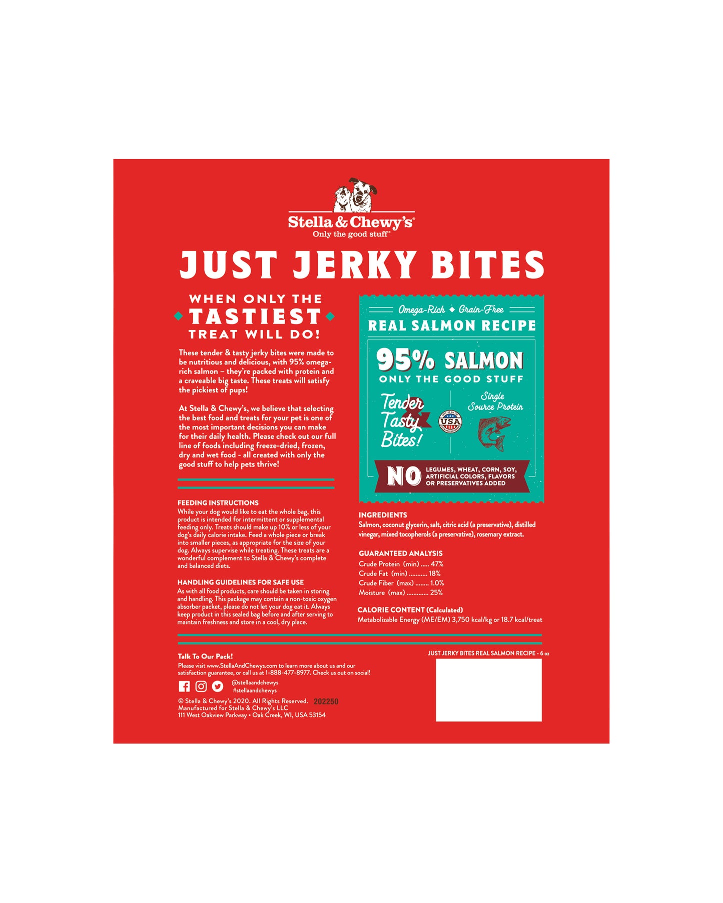 Salmon Just Jerky Bites Dog Treats
