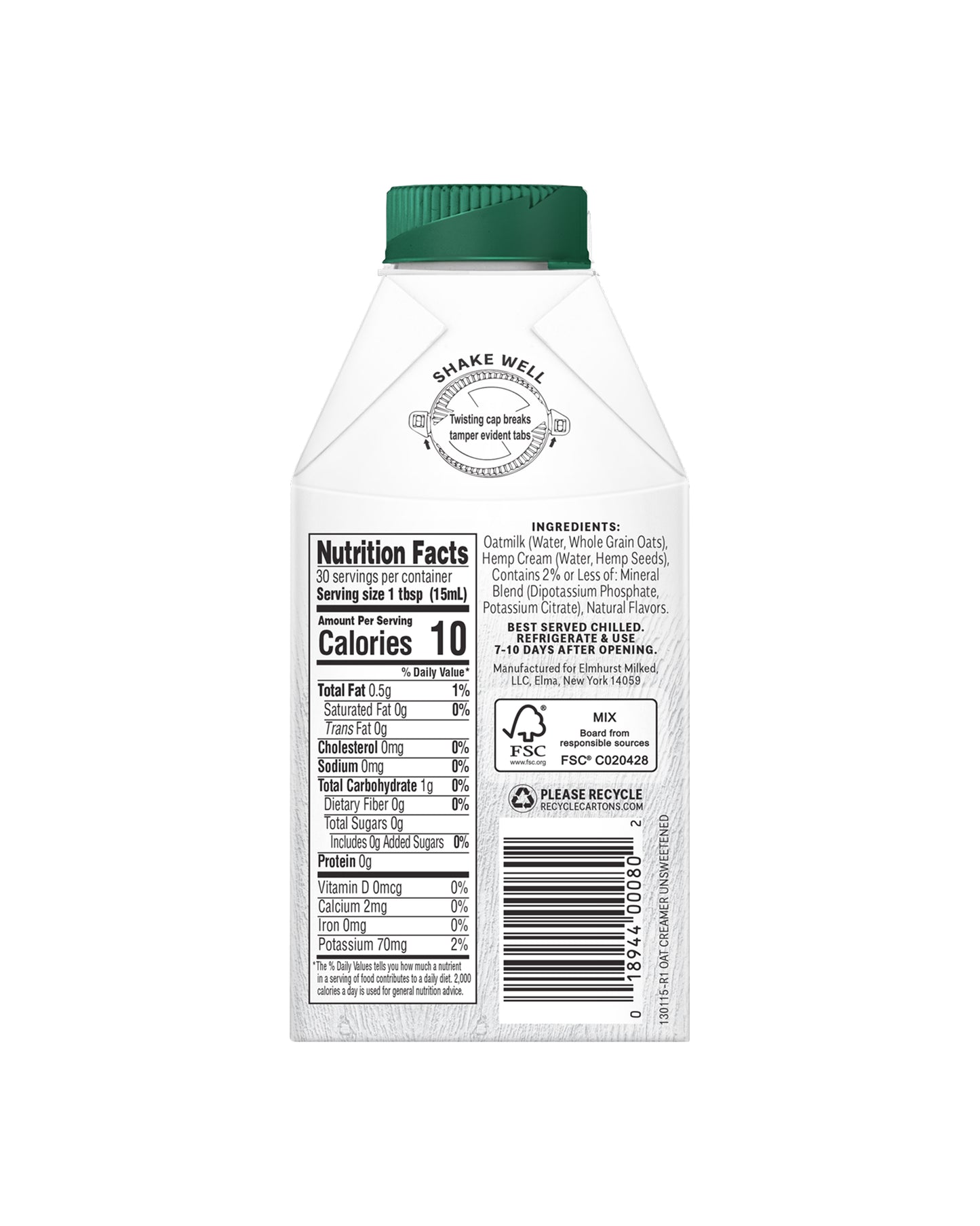 Unsweetened Oat Creamer