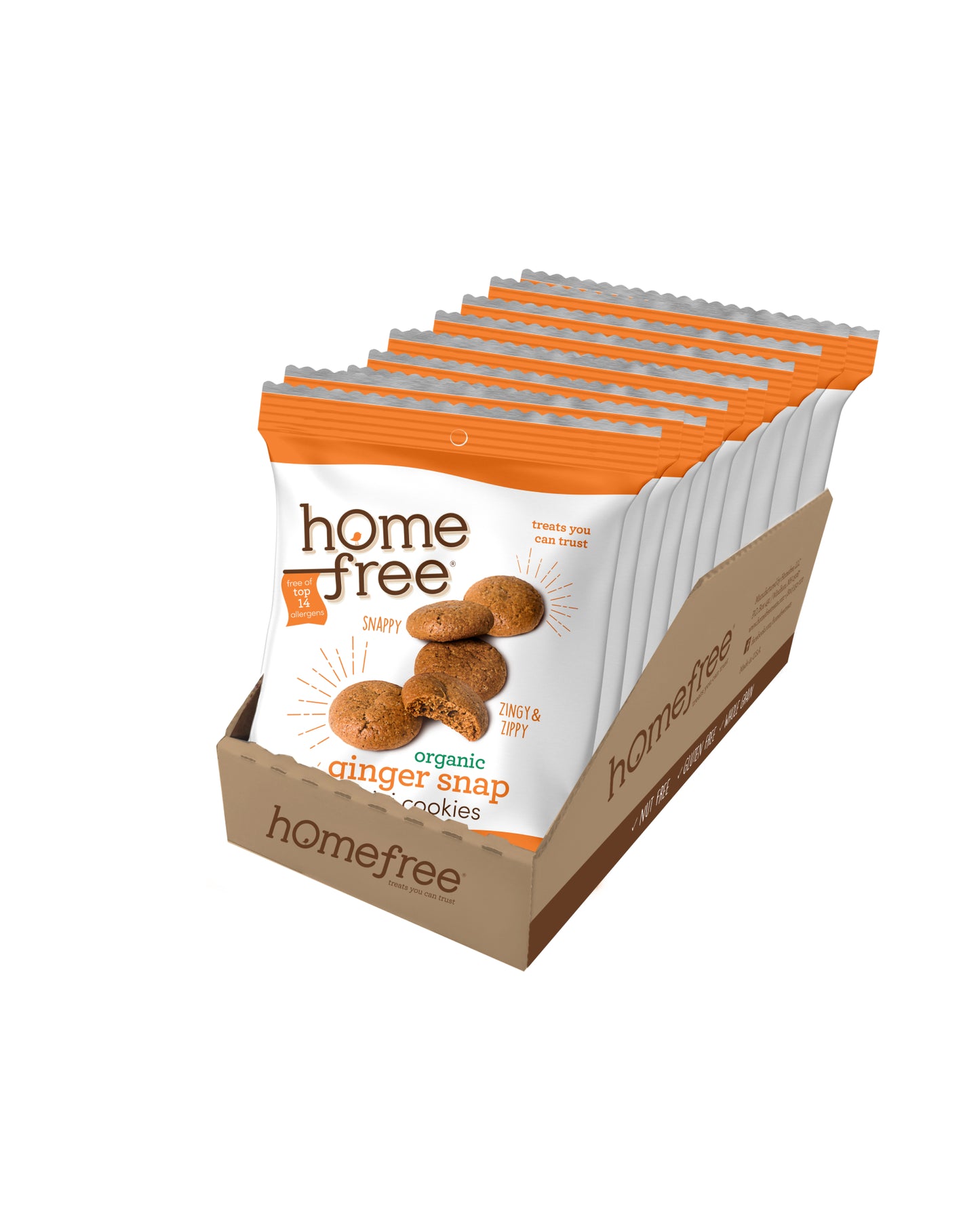 Organic Mini Ginger Snap Cookies - Box of 10
