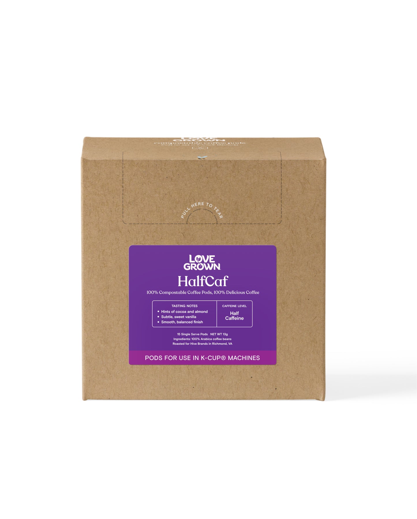 Love Grown Compostable Coffee Pods for Keurig® Machines - Box of 15