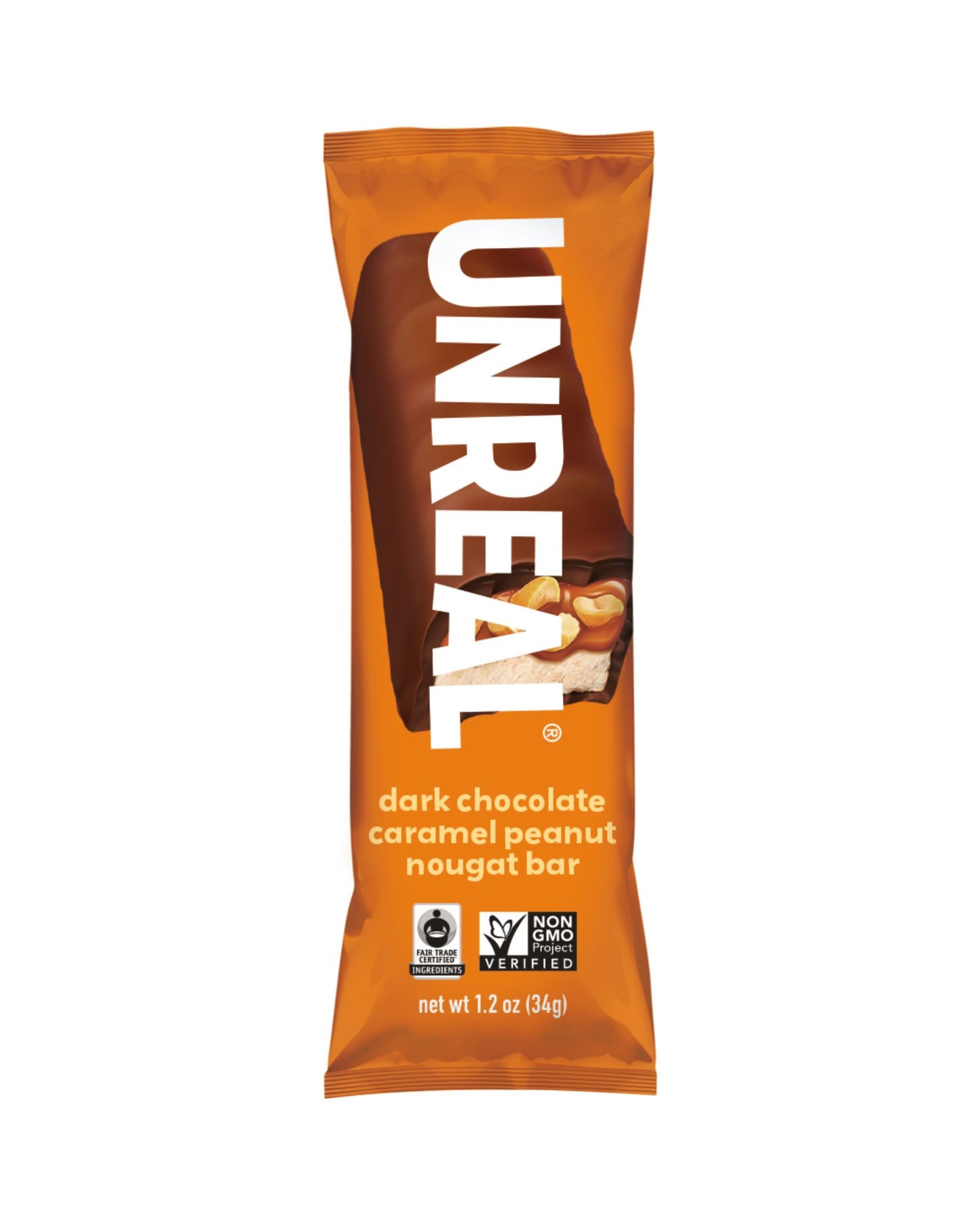 Dark Chocolate Caramel Peanut Nougat Bars - Box of 12