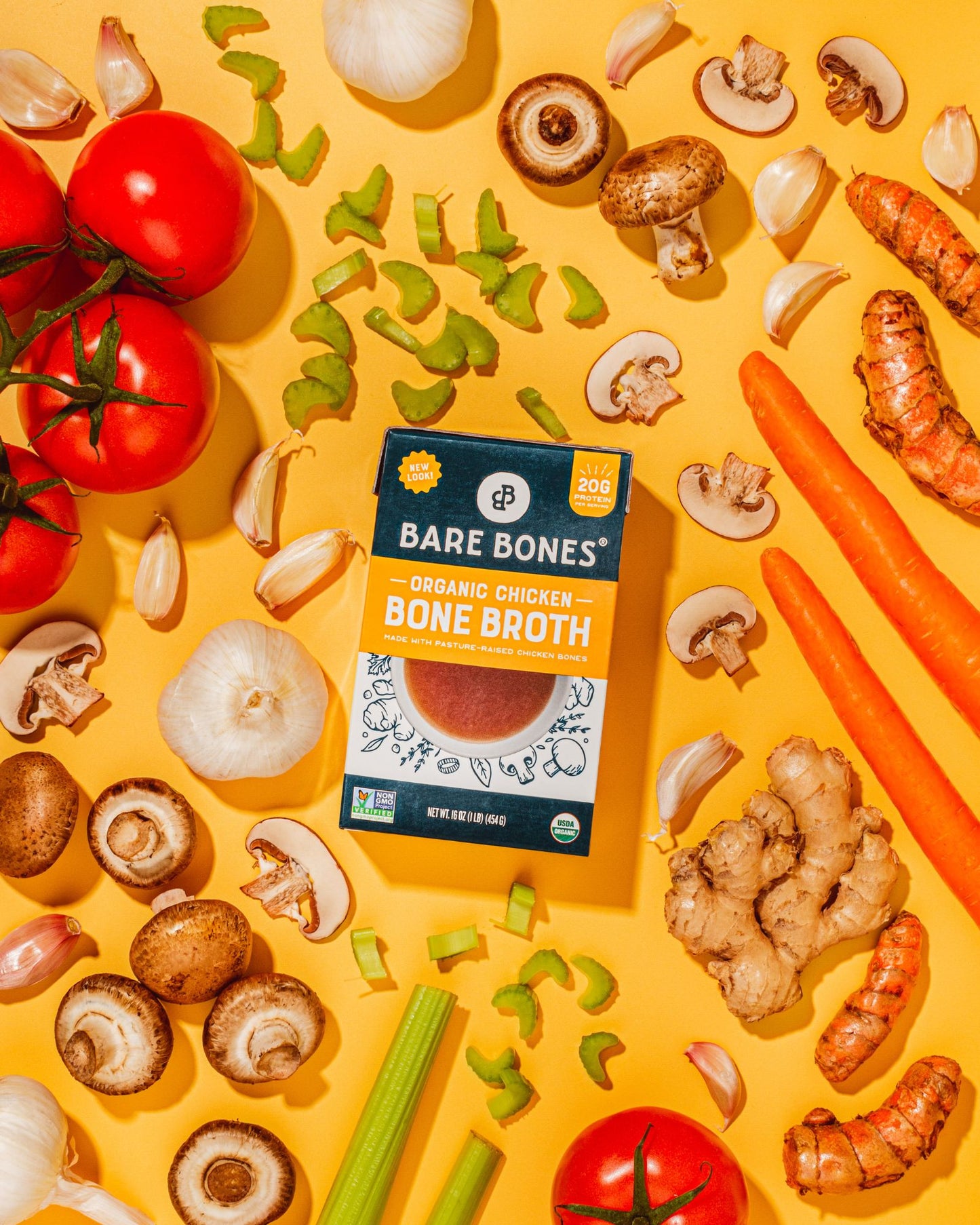 Pasture Raised Organic Chicken Bone Broth