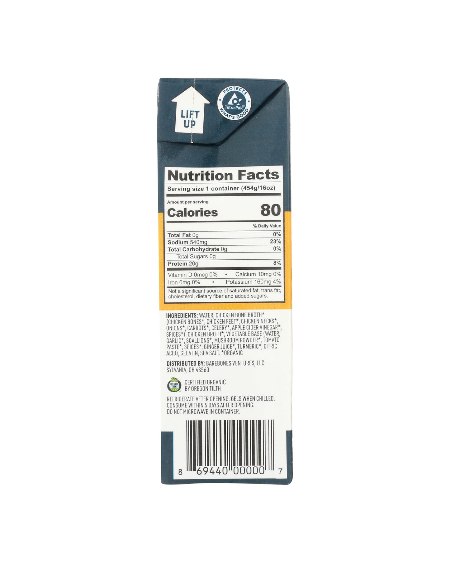 Pasture Raised Organic Chicken Bone Broth