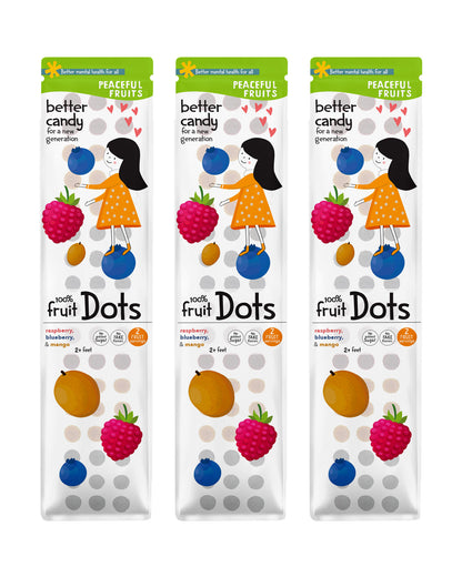 Raspberry, Blueberry & Mango Fruit Dots - 6 pack