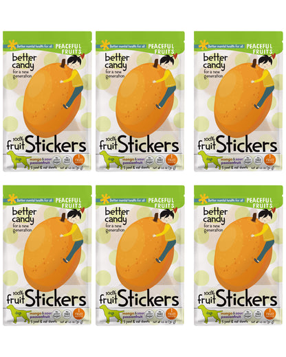 Mango & Passionfruit Peel-n-Eat Fruit Stickers - 6 pack