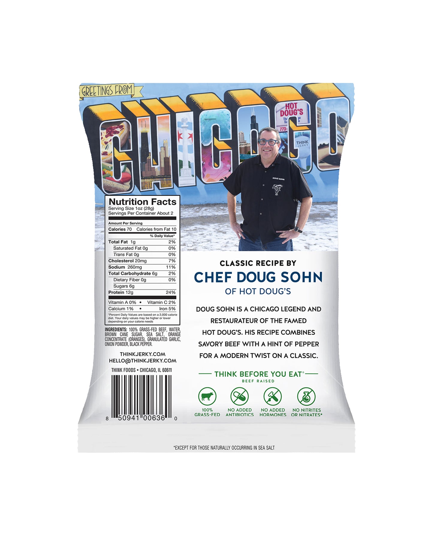 Picture of Think Jerky Classic 100% Grass-Fed Beef Jerky