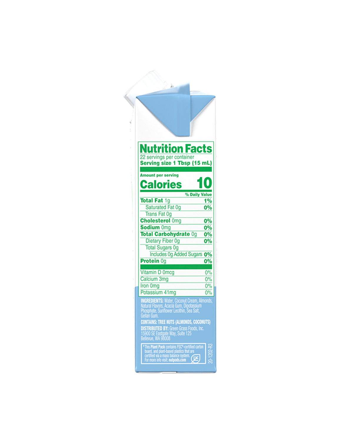 Unsweetened French Vanilla Almond and Coconut Creamer