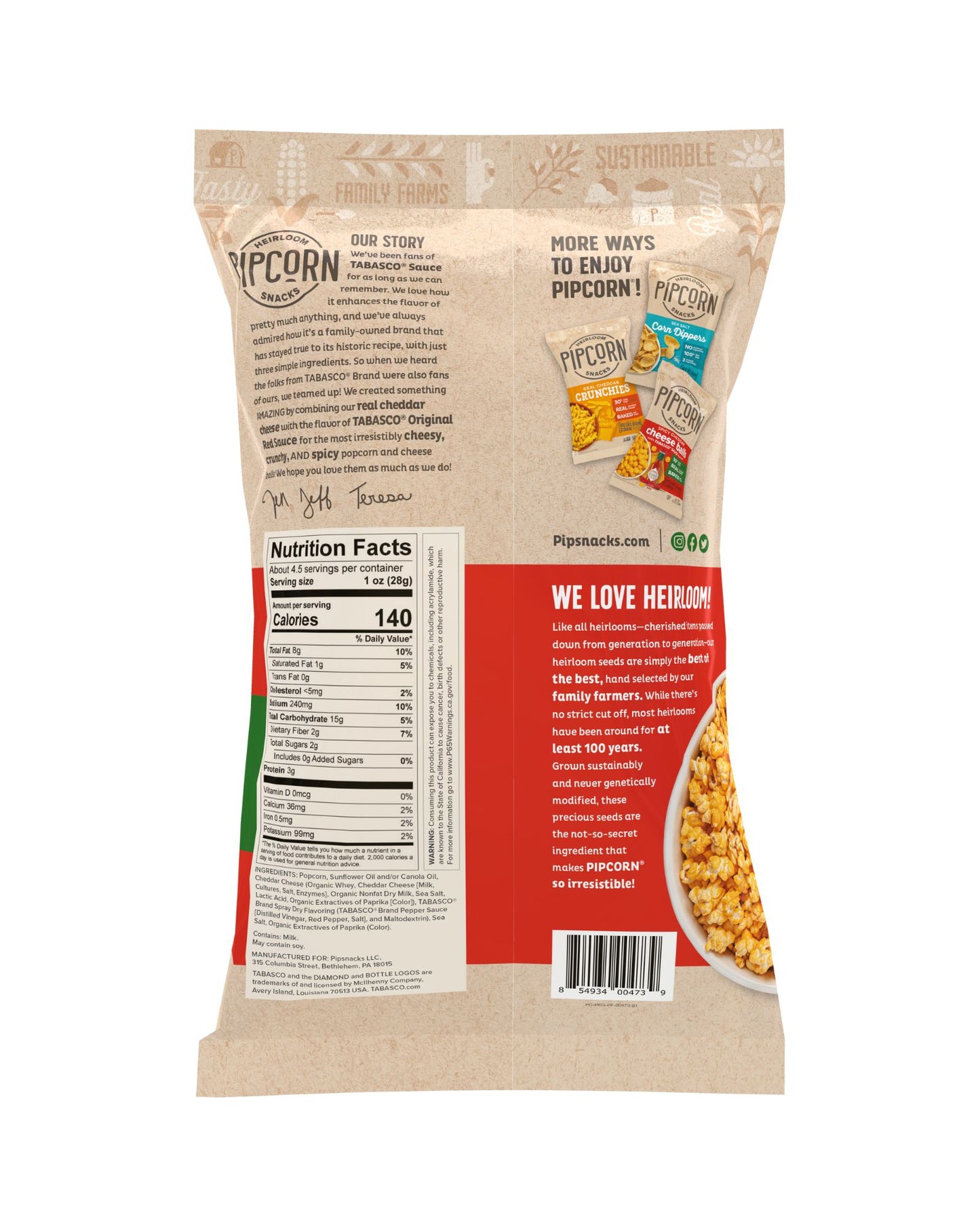 Tabasco Spicy Cheddar Popcorn