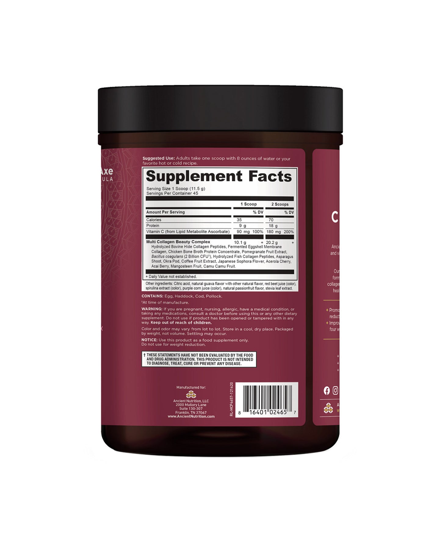 Picture of Ancient Nutrition Beauty Within Multi Collagen Protein Powder