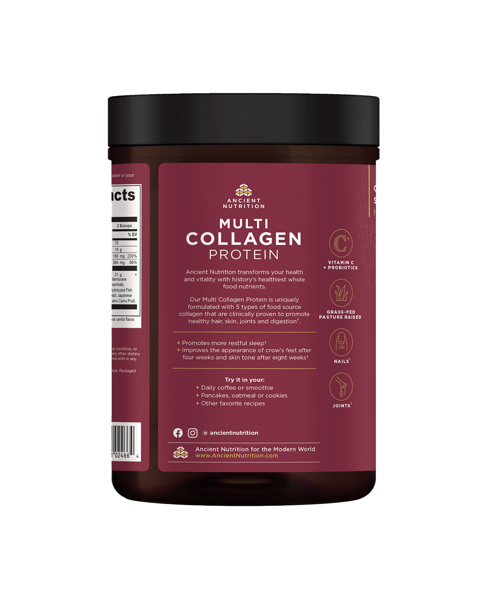 Picture of Ancient Nutrition Beauty & Sleep Multi Collagen Protein Powder