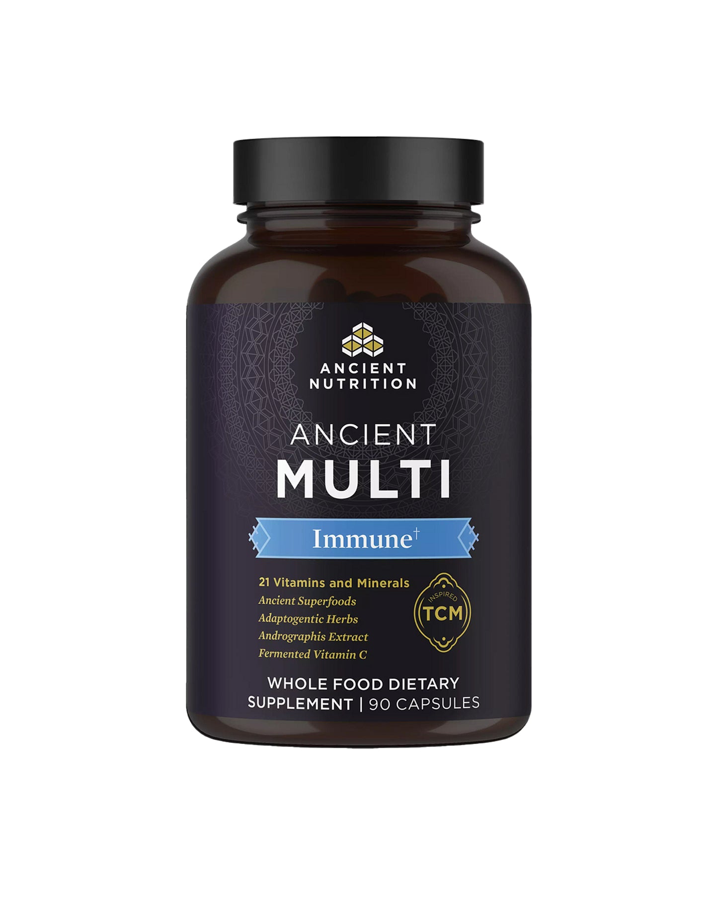 The front of Ancient Nutrition Immune Capsules