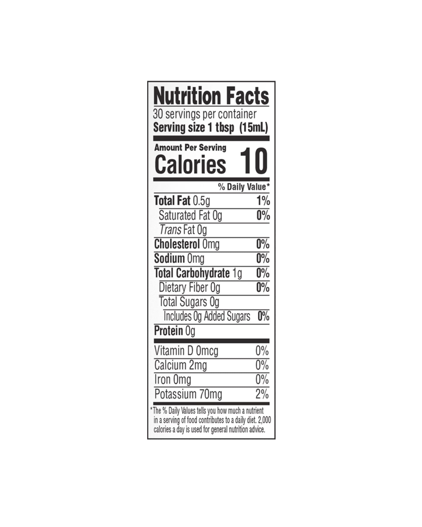 The nutrition panel of Elmhurst 1925 Unsweetened Oat Creamer