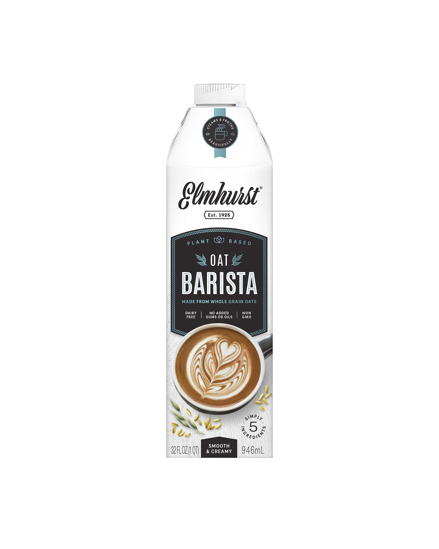 The front of Elmhurst 1925 Oat Milk - Barista Edition