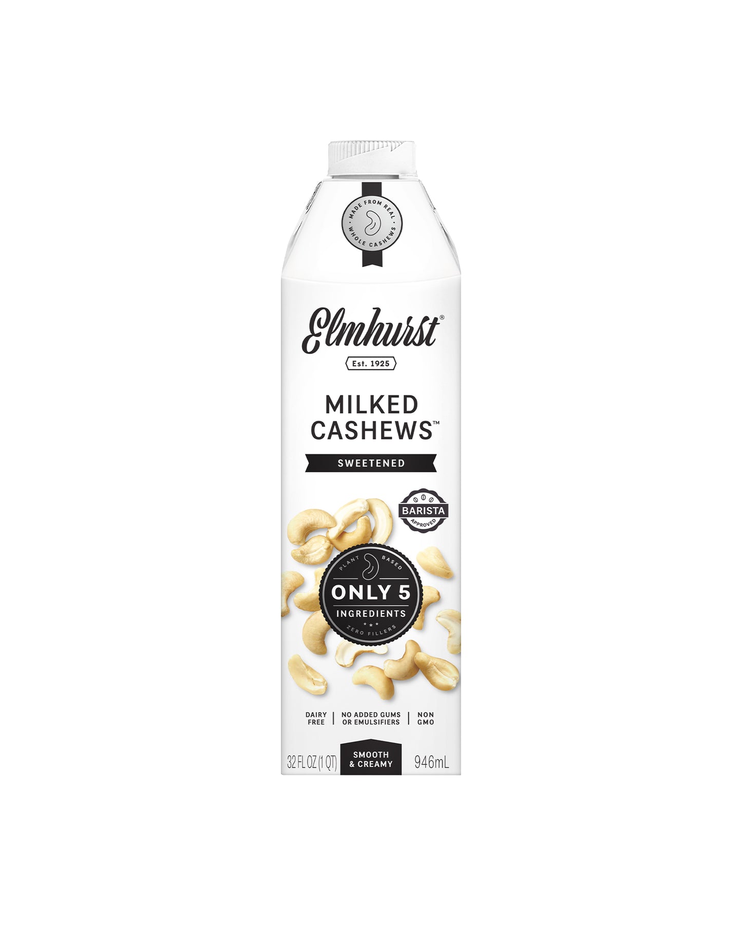 The front of Elmhurst 1925 Milked Cashews
