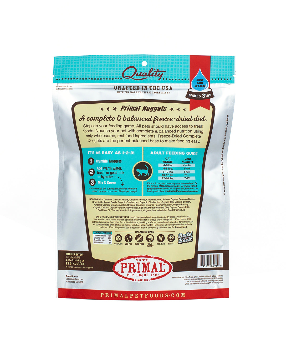 Feline Chicken & Salmon Formula Freeze-Dried Nuggets