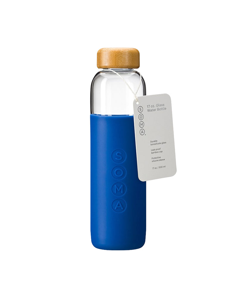 The front of Soma Glass Water Bottle - 17oz