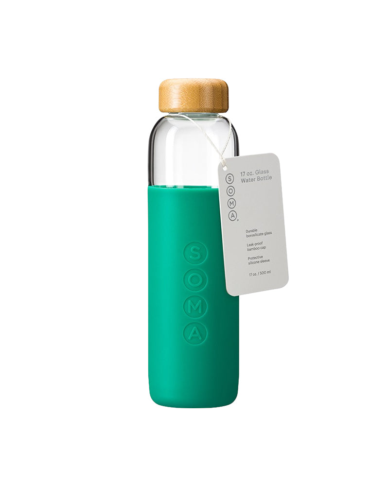 The front of Soma Glass Water Bottle - 17oz