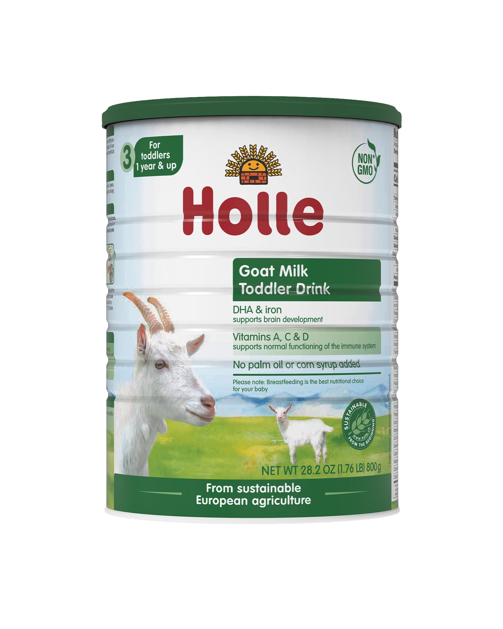 Holle Toddler Drink, Goat Milk, 3 - 28.2 oz