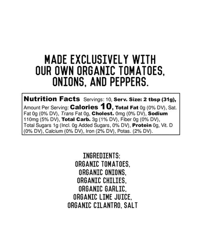 Organic Roasted Chili Salsa (Medium)