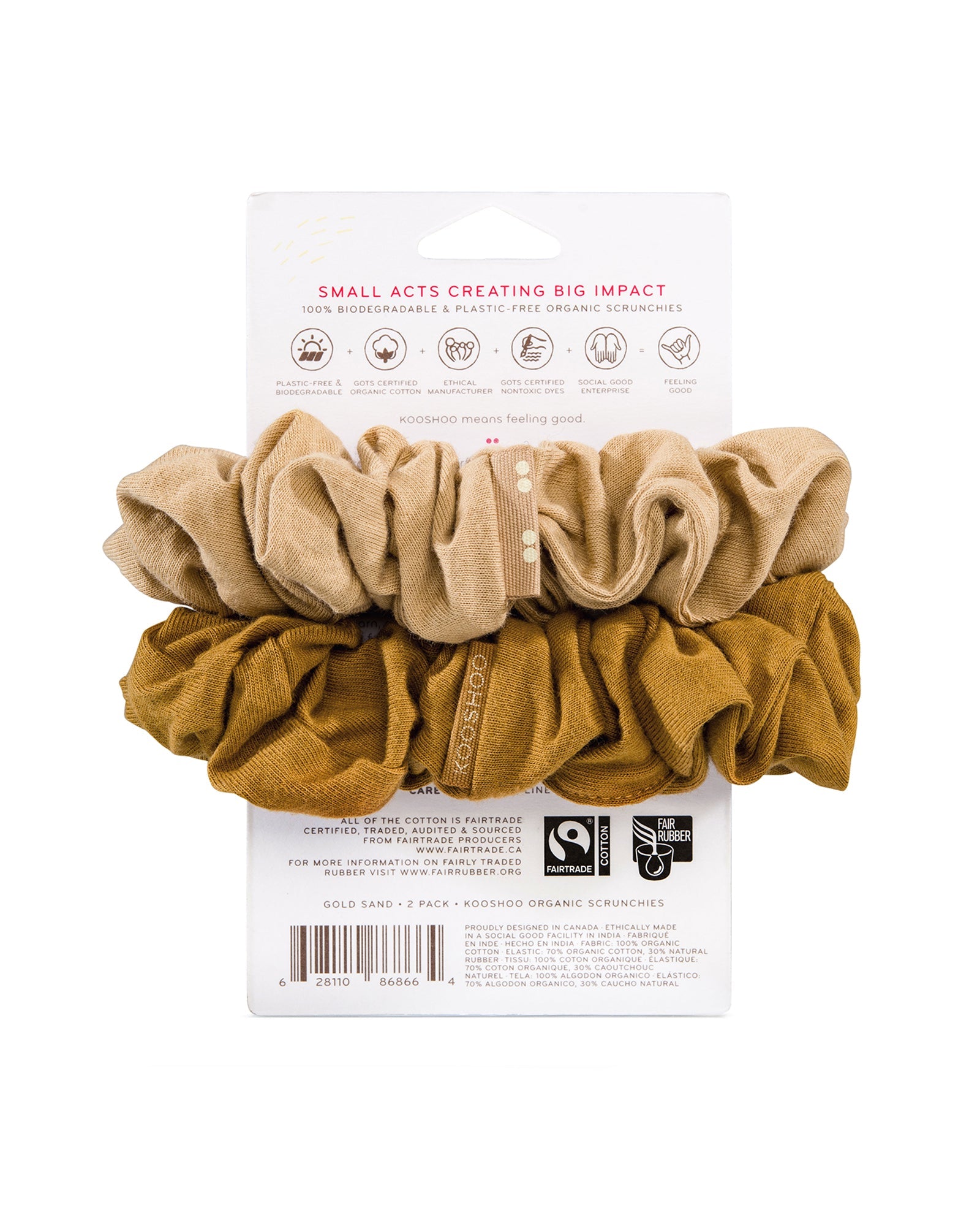 Característica la seguridad cantidad Plastic-Free Scrunchies - Gold Sand – Hive Brands