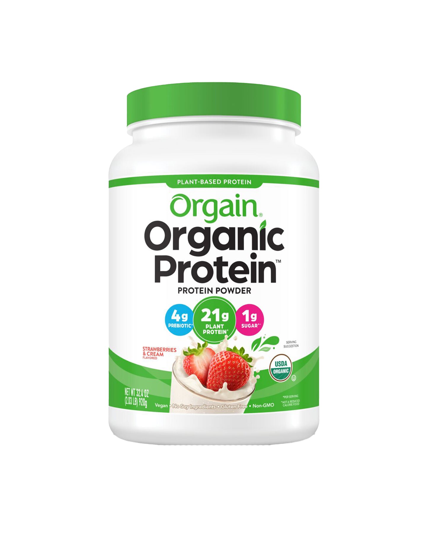 Strawberries & Cream Organic Plant Based Protein Powder