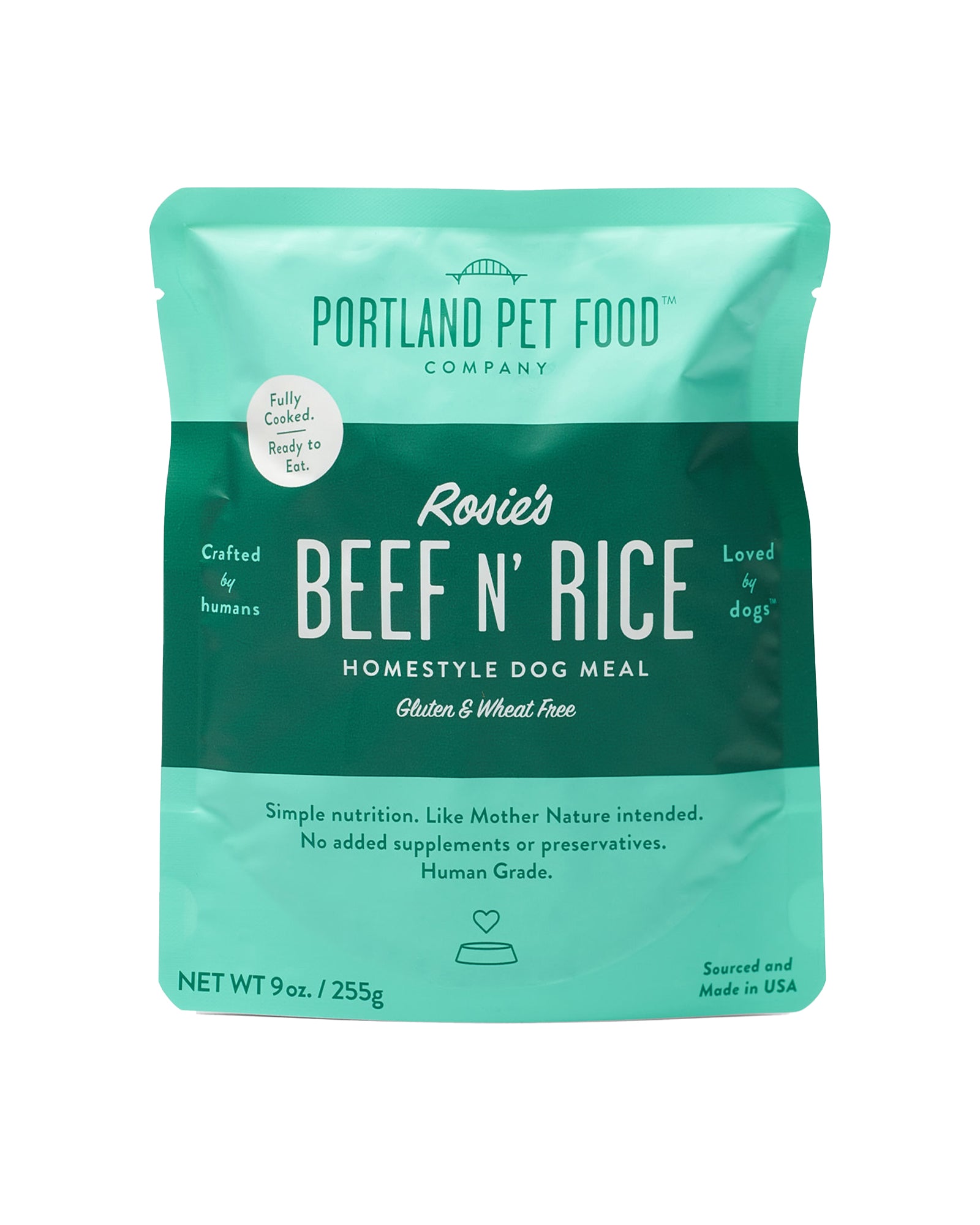 Portland Pet Food Company Rosie s Beef N Rice Homestyle Dog Meal 9 oz