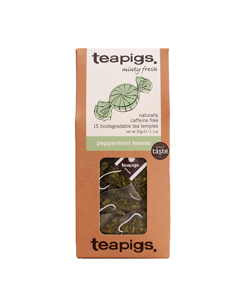 The front of teapigs Peppermint Leaves Tea