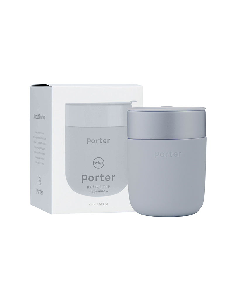 The front of W&P 12oz Porter Ceramic Travel Mug - Slate