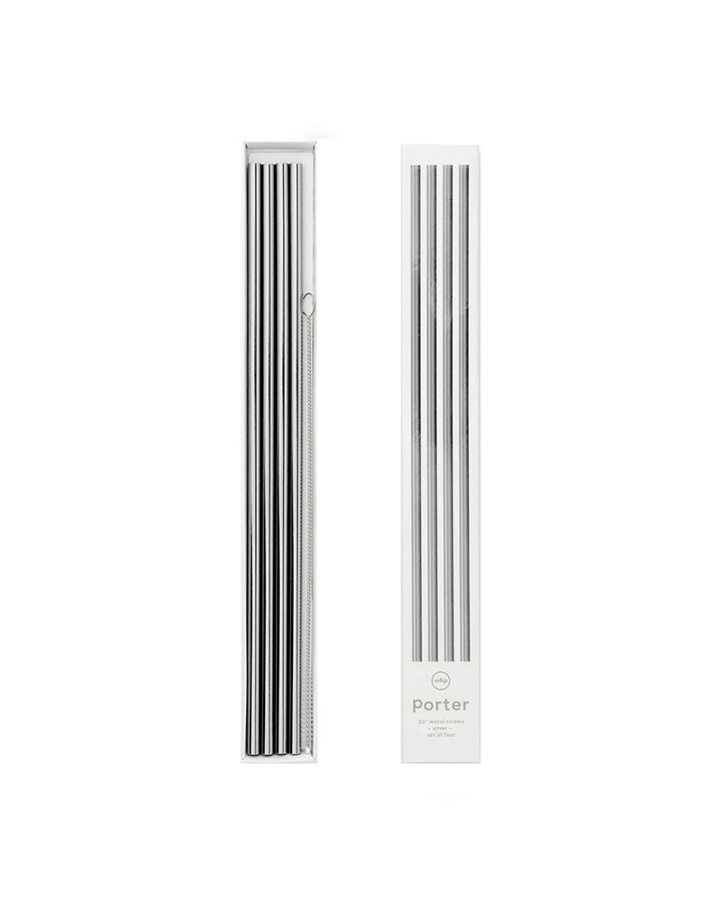 The back of W&P Porter Metal Straws - Silver