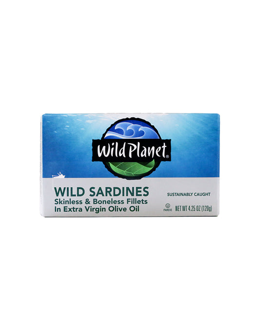 Skinless & Boneless Wild Sardines In Extra Virgin Olive Oil