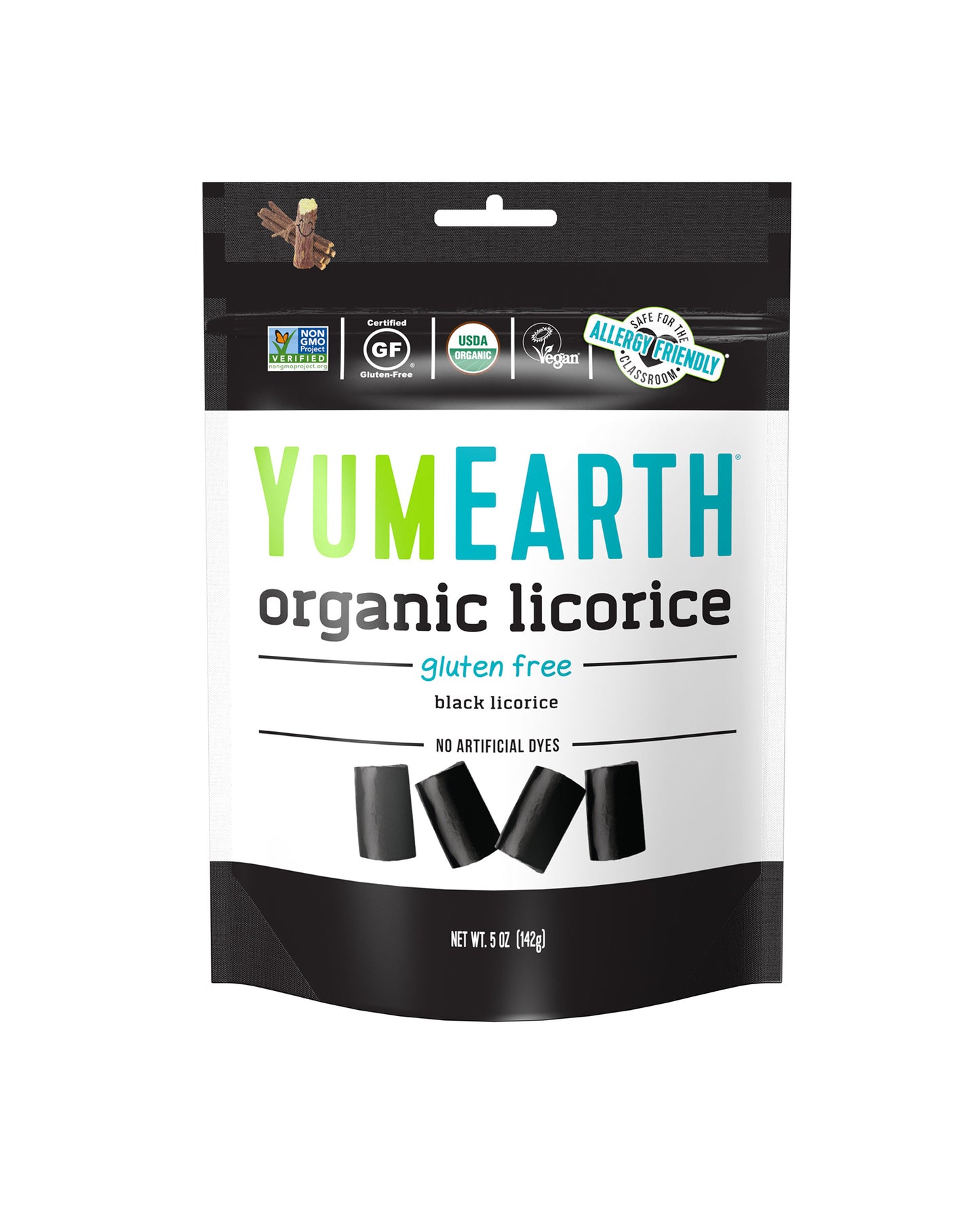 The front of YumEarth Organic Black Licorice