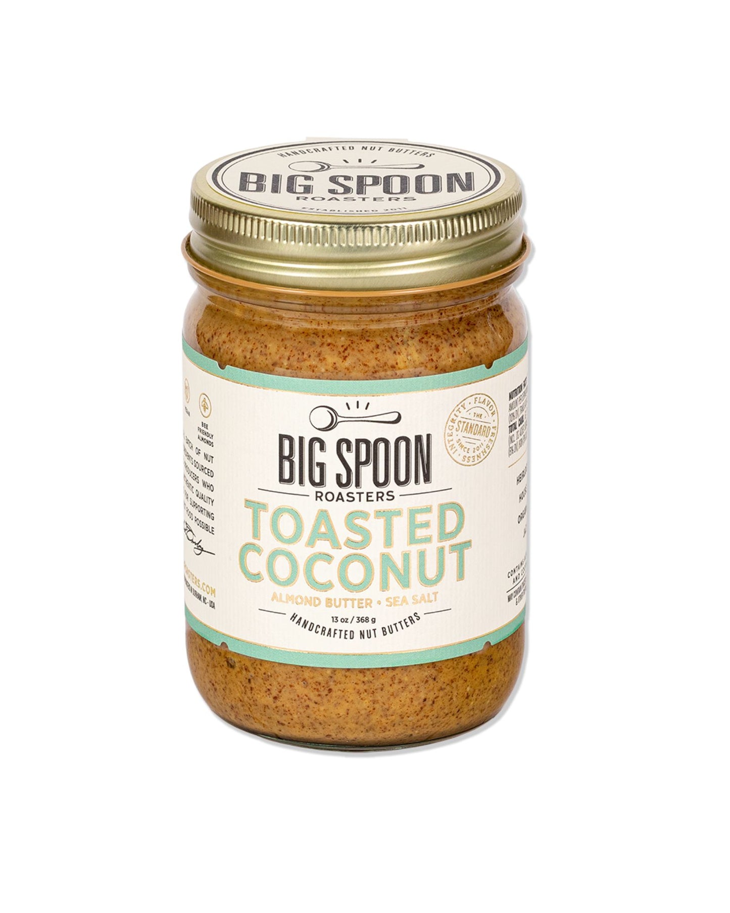 The front of Big Spoon Roasters Toasted Coconut Almond Butter with Sea Salt