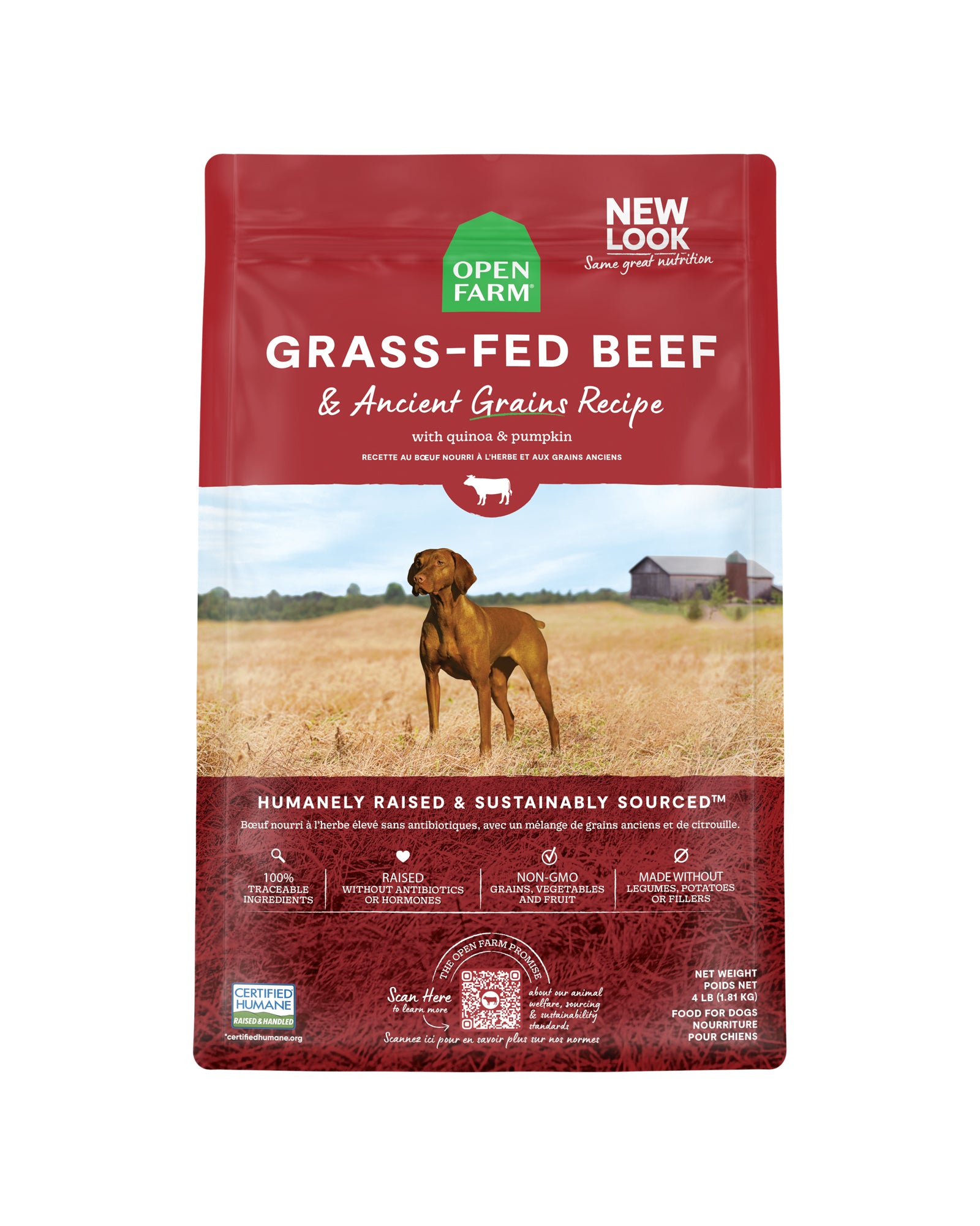 Grass Fed Beef Ancient Grains Dog Food Hive Brands