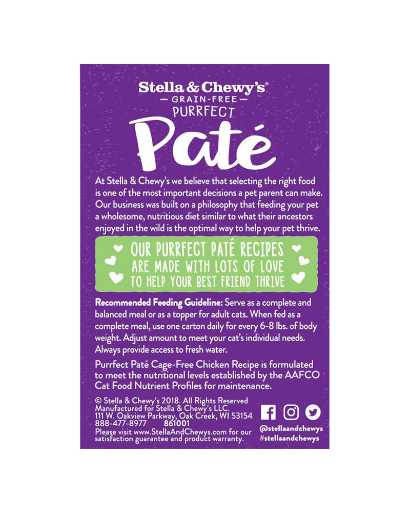 Purrfect Grain Free Pate for Cats - Chicken Recipe - Pack of 12