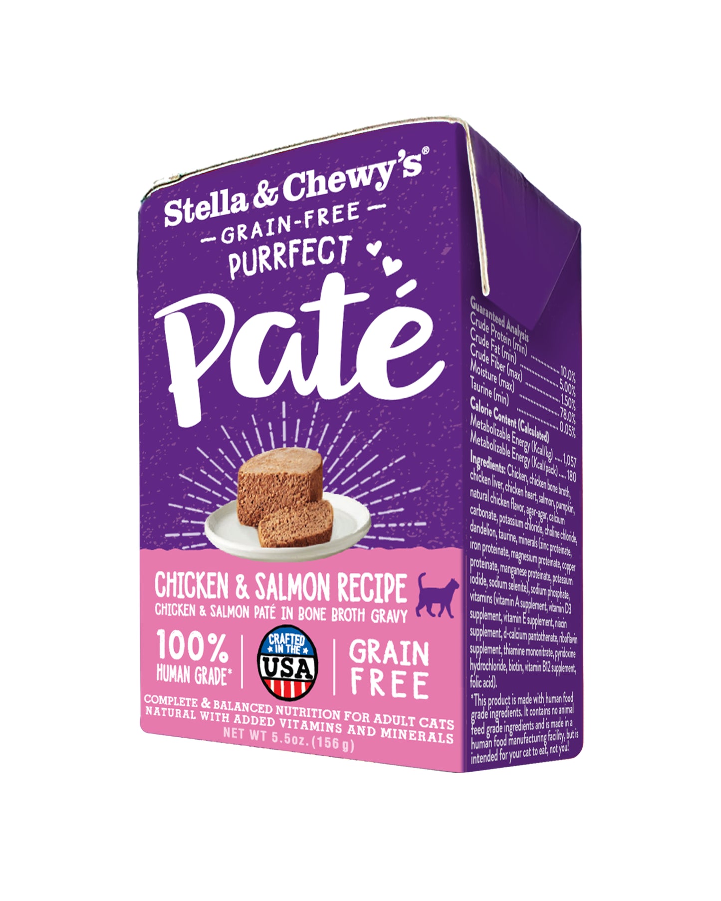 Purrfect Grain Free Pate for Cats - Chicken & Salmon Recipe - Pack of 12
