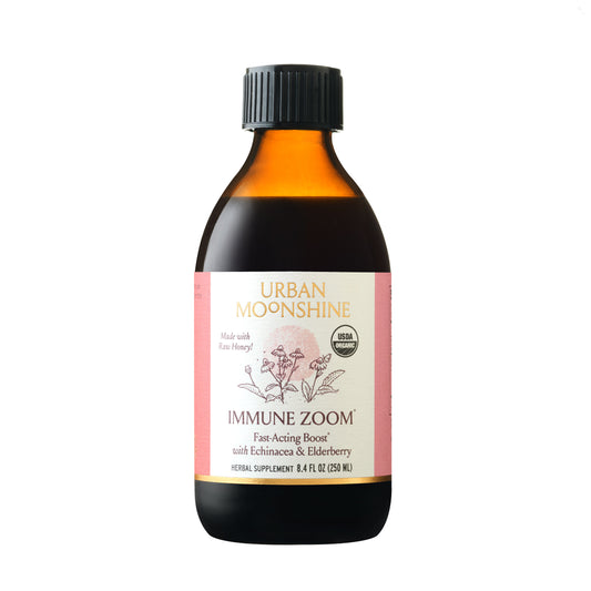 The front of Urban Moonshine Immune Zoom Herbal Tonic