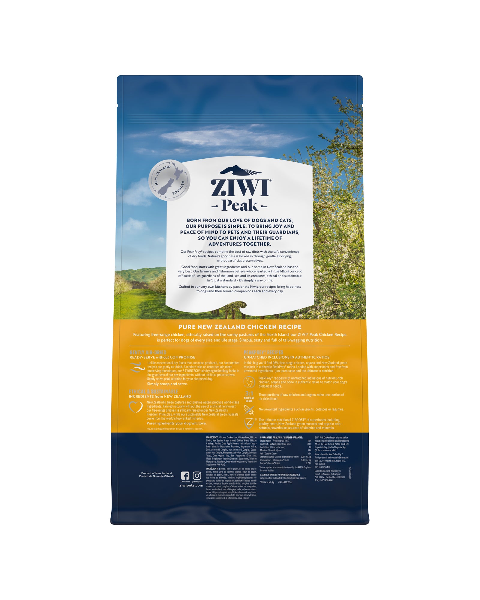 Ziwi Peak Air Dried Dog Food Chicken 5.5 lbs