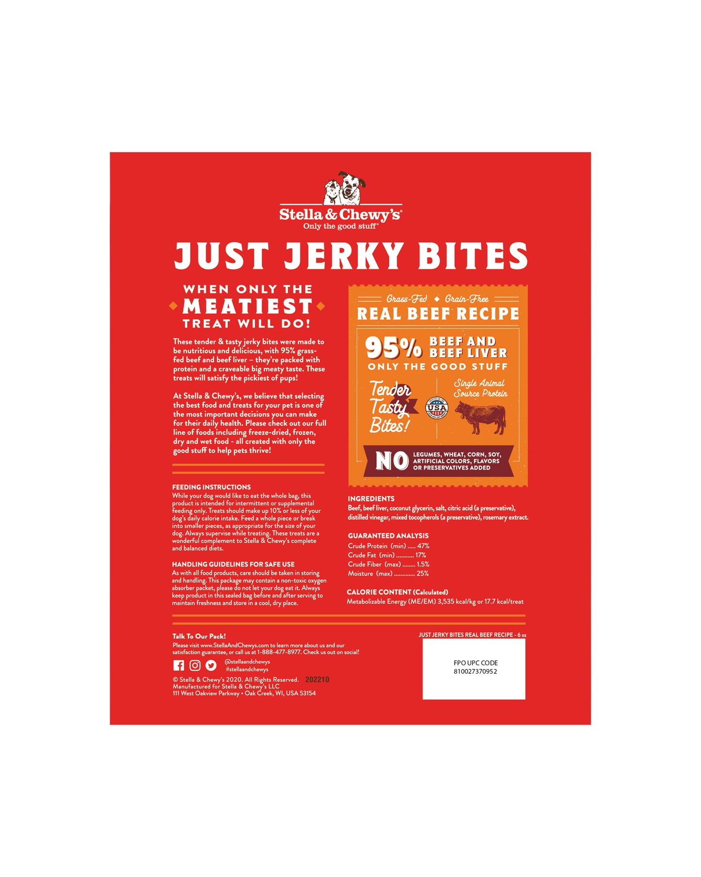 Beef Just Jerky Bites Dog Treats