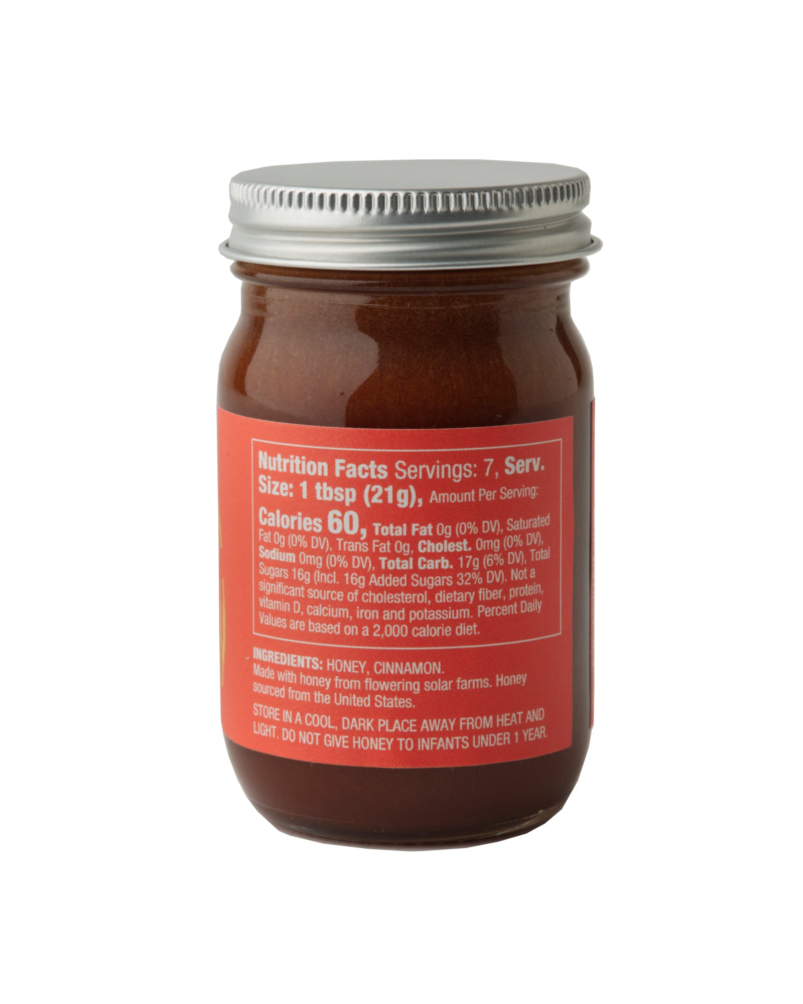 The back of Clif Family Napa Valley Solar Grown™ Cinnamon Honey Spread