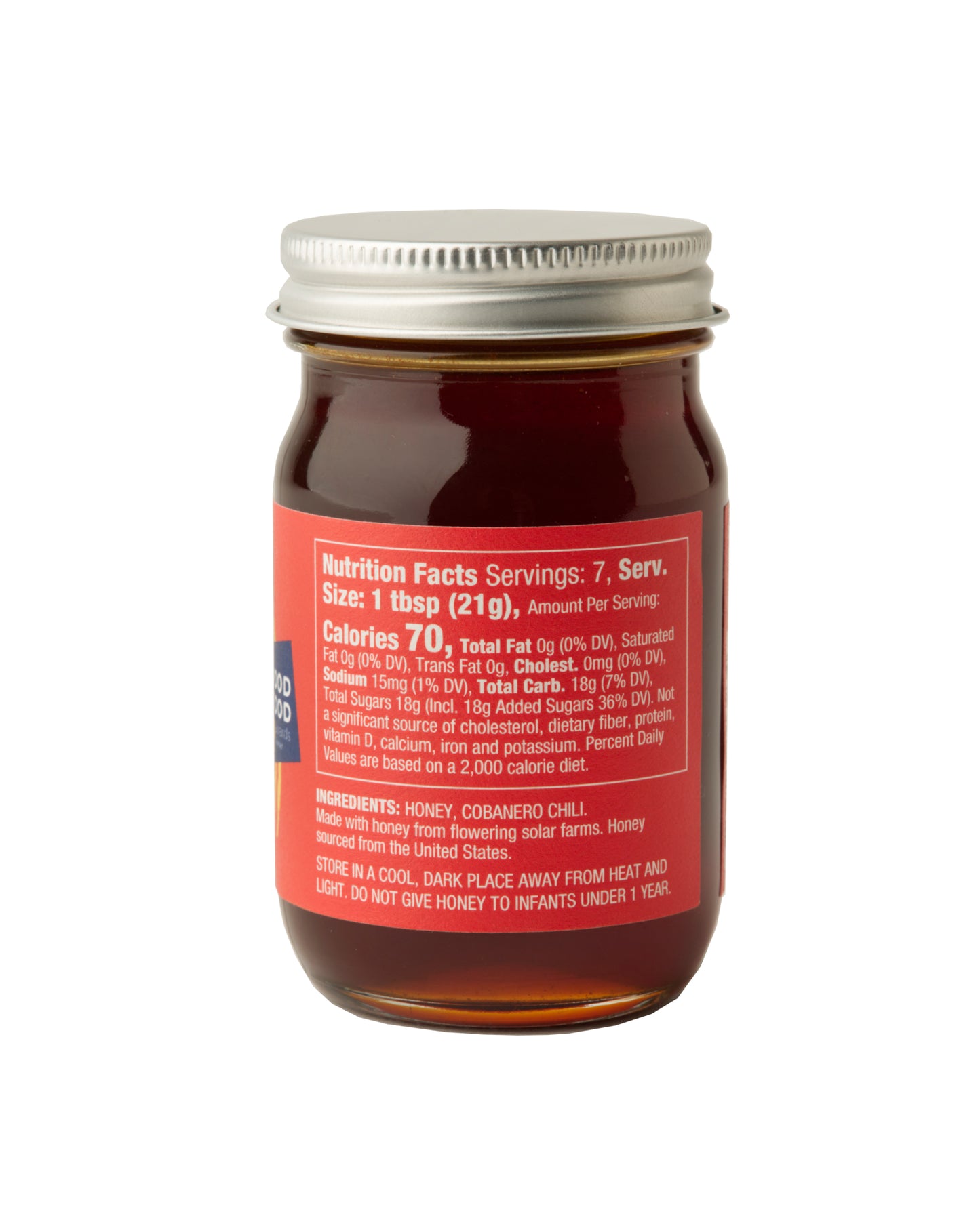 The back of Clif Family Napa Valley Solar Grown™ Hot Honey with Cobanero