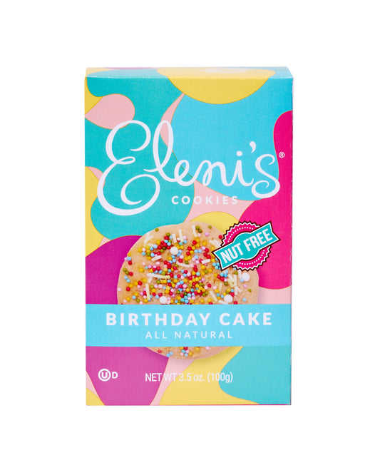 The front of Eleni's Birthday Cake Cookies