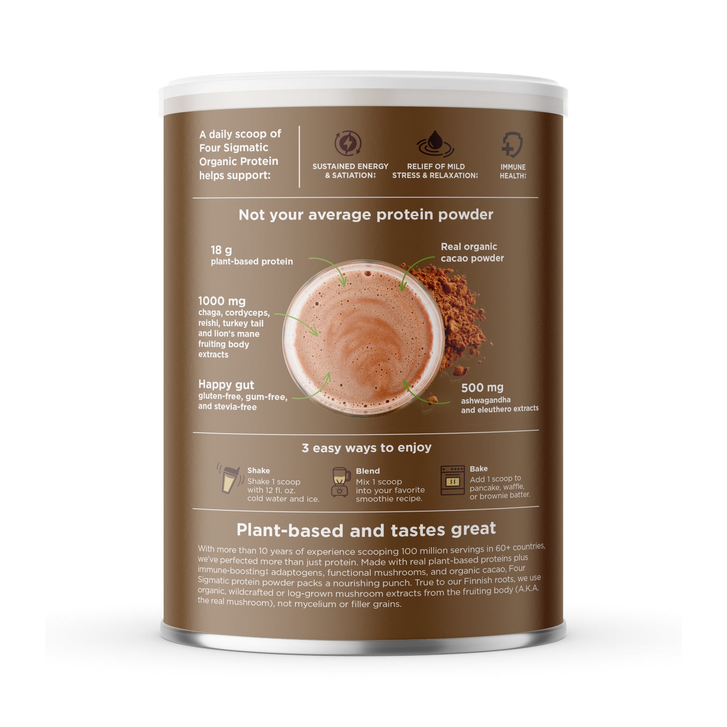 Cacao Plant-Based Protein Powder with Superfoods