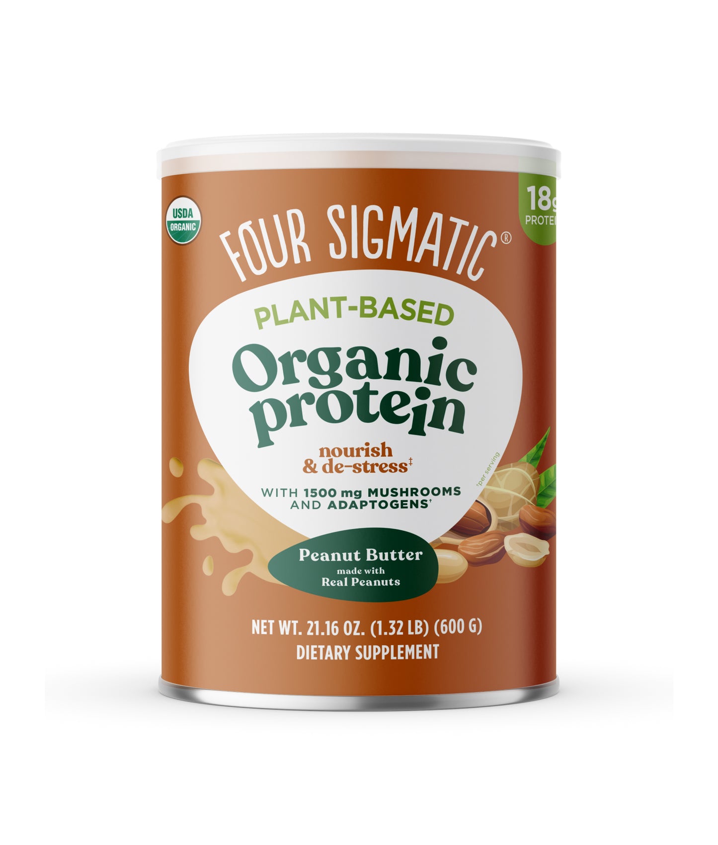 Peanut Butter Plant-Based Protein Powder with Superfoods