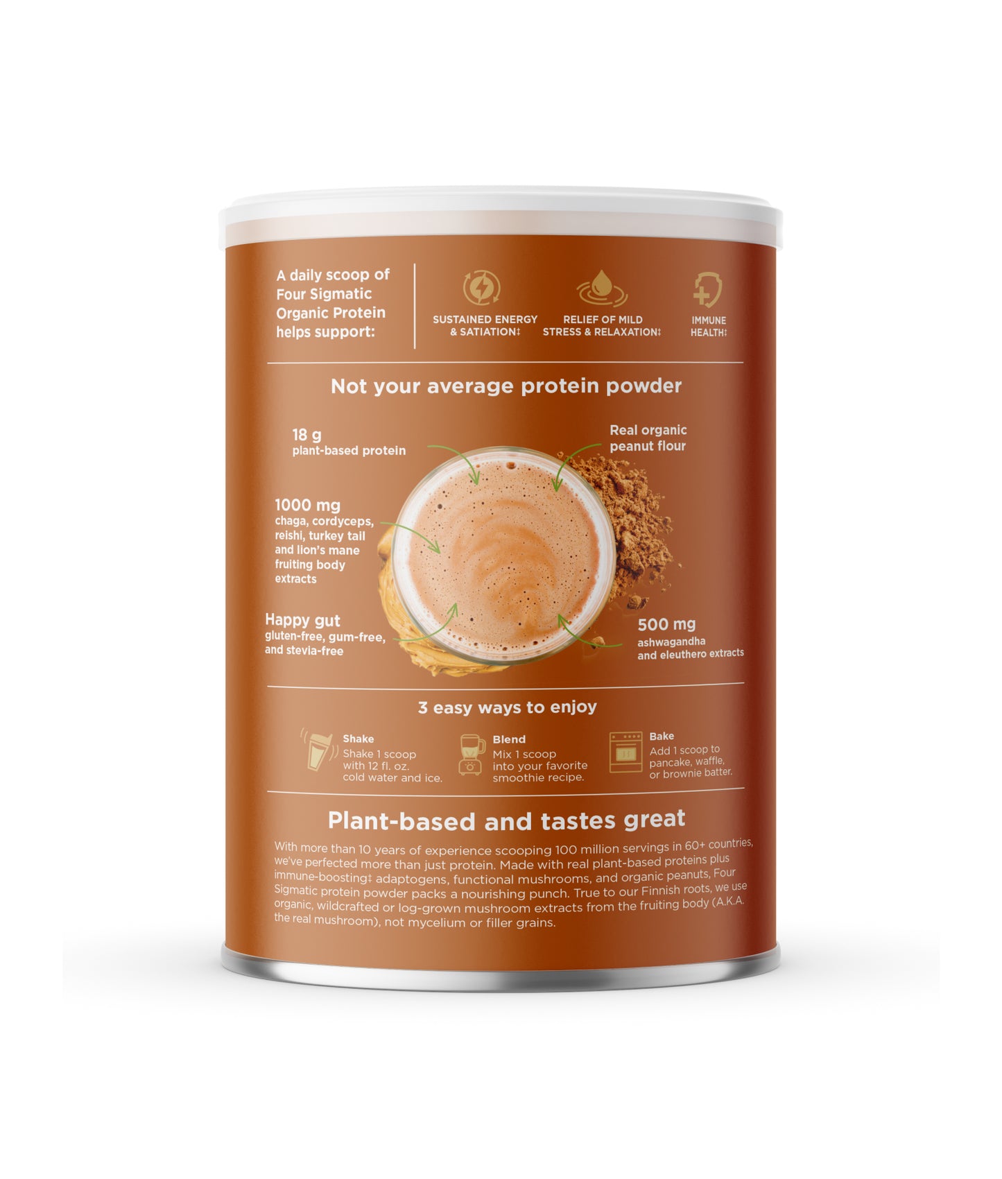 Peanut Butter Plant-Based Protein Powder with Superfoods